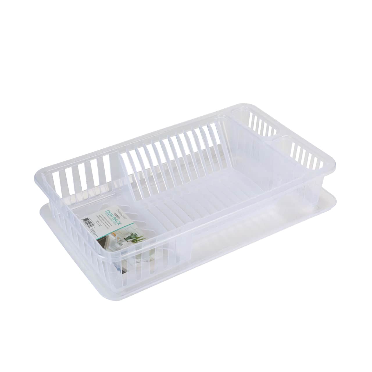 Kitchen Details Large Clear Dish Rack with Tray